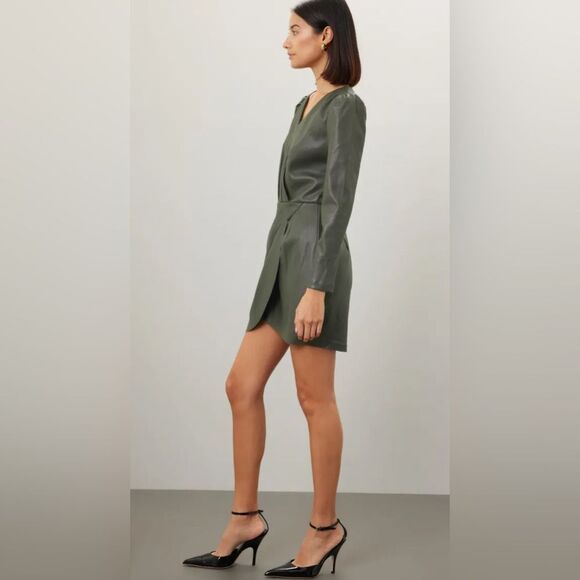 Saylor Veronicka Vegan Leather Mini Dress Size Medium - Picture 2 of 9